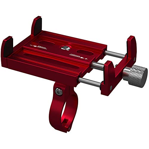 Suporte GPS Celular para Moto ou Bike em Alumínio Cor Vermelho