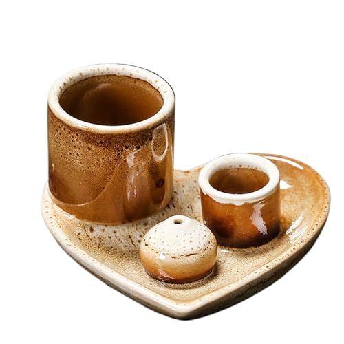 Soporte de incienso 4 en 1, quemador de cerámica, soporte multifuncional para varillas de incienso, resistente al calor, arte zen espiritual para sala de estar, yoga, relajación, decoración del hogar