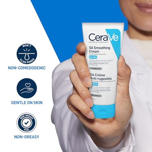 Image of CeraVe SA Smoothing Cream | Exfoliating and Skin Smoothing Cream for Rough, Dry & Bumpy Skin with Salicylic Acid & Ceramides | Dermatologist Recommended, 177ml