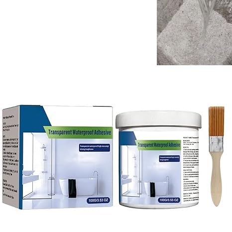 GNAUMORE Sellador Impermeable Transparente,Agente Impermeable Invisible,Sellador Invisible Impermeable,Agente Impermeabilizante para Ducha,Masilla Impermeable Transparente para Baños,100g