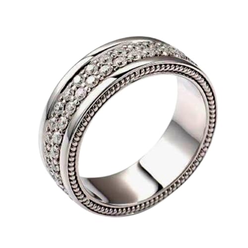 Bague moissanite en argent 925 massif et pierre de naissance d'avril pour femme RNG-1749