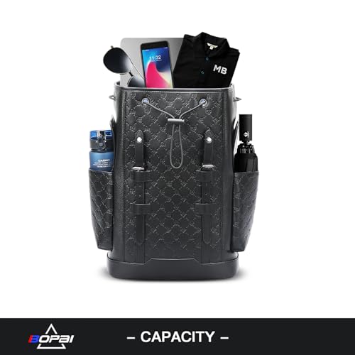 BOPai Genuine Leather Backpack 15,6 inch Laptop Bag for Men Business Computer Backpack Casual Daypack3