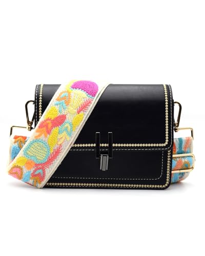 Image of Embroidered Purse Straps Replacement Crossbody Wide Adjustable Bag Straps | Thick Purse Strap for Crossbody Bags,Extra Long Strap,Cross Body Straps for Handbags,Bag Straps for Tote Bags,Shoulder Straps