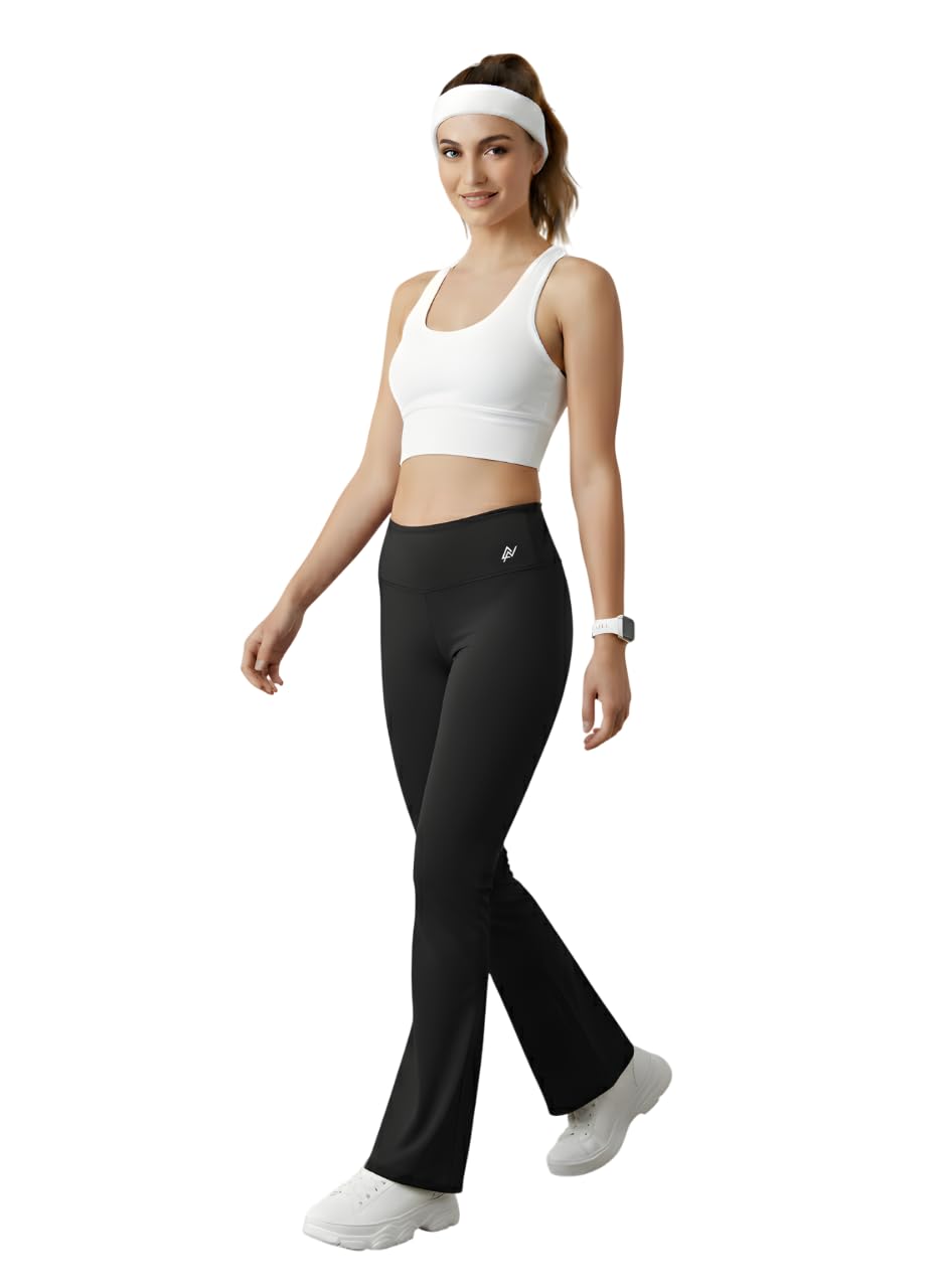 Premium Gym Wear Pant| Active Wear Tights | Stretchable Leggings | Bell Bottom Yoga Pants | Women Gym Tight | Flare Pant