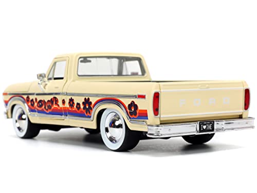 Modelo a escala 1:24 Ford F-150 Pickup 1979 crema miniatura 5
