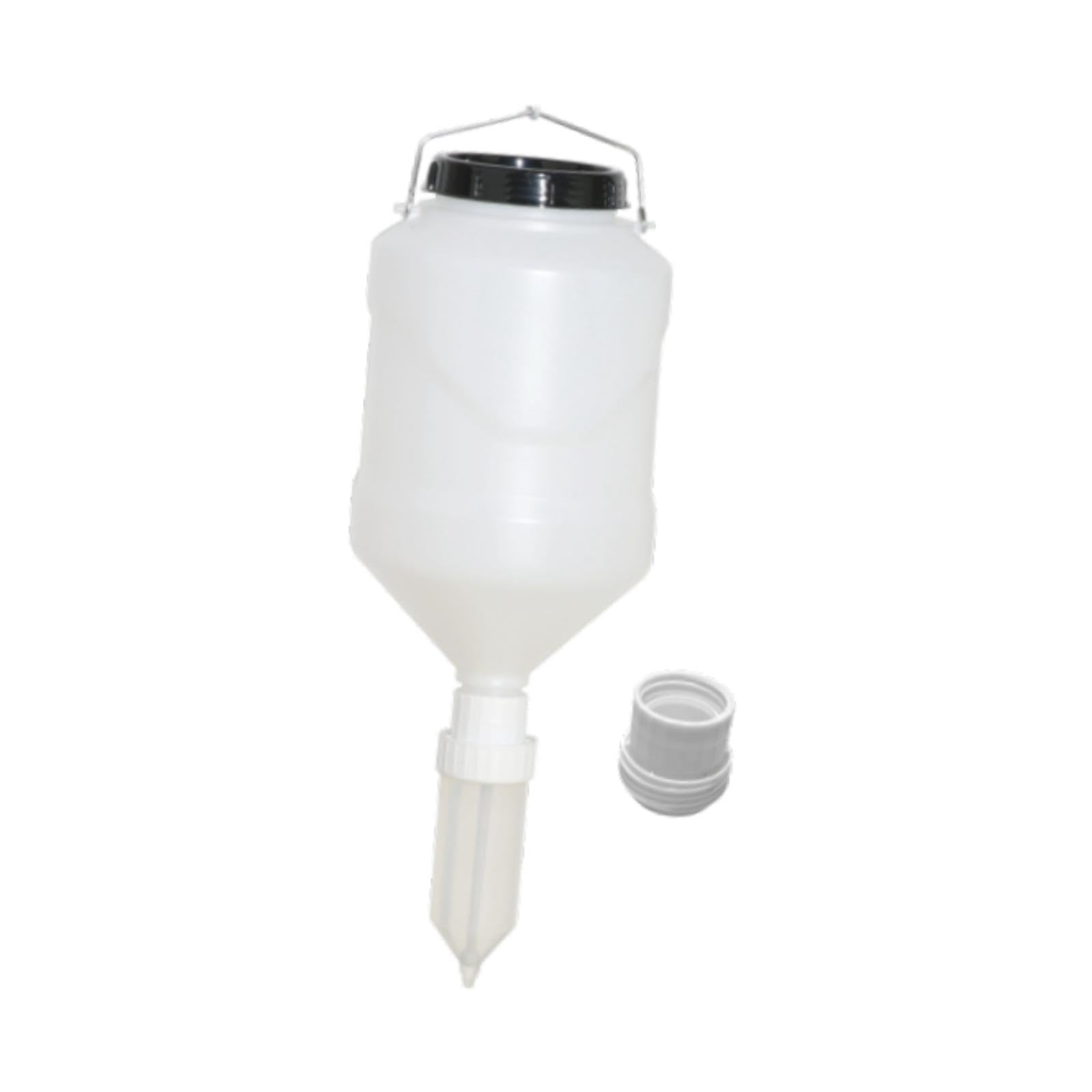 Distributeur de Condiments, Bouteille Suspendue Multifonctionnelle et étanche, Bouteille de 5,5 L pour Sirop, Blanc