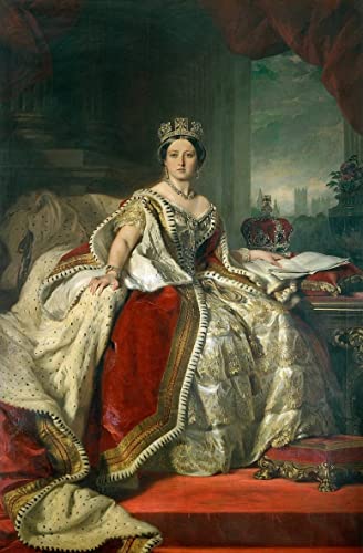 Impression d'affiches affiche toile portrait de reine Xaver Winterhalter 60x90cm