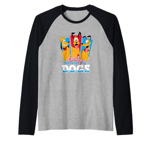 T-shirt Disney Easily Distracted By Dogs cadeau original pour propriétaire de chien
