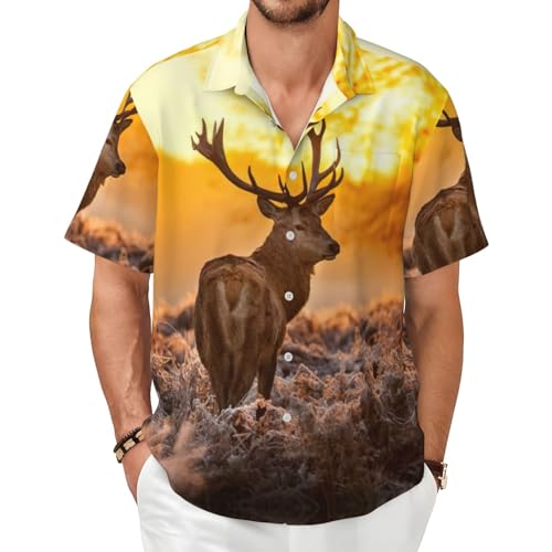 Chemise hawaïenne homme respirante cerf rouge pour rester frais et élégant en été