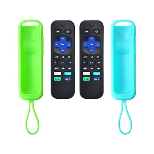 (Pack of 2) Replacement Remote for Roku TV with Soft Protective Case, Universal Remote for TCL Roku/Hisense Roku/Onn Roku/Westinghouse Roku/Philips Roku Smart TVs (Not for Roku Stick/Box)