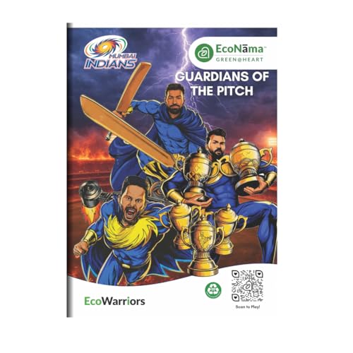 Image of Eco Warriors Mumbai Indian Series A4 Notebooks 72 Pages 100% Recyclable Eco Friendly for Students Colleges & Daily Study Use Pack Of 1 (Design may Vary)