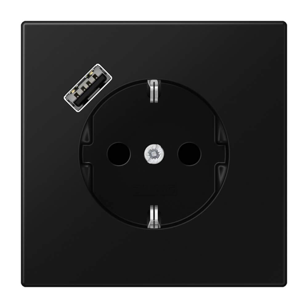 Prise USB type A Jung Quick Charge avec protection de contact accrue
