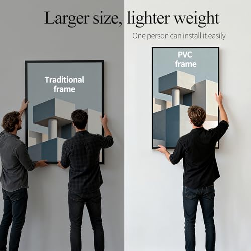 Image of Lavezee 24x36 Poster Frame 6 Packs, Lightweight Poster Frames Display 24 x 36 Inch Photo Picture Artwork for Wall