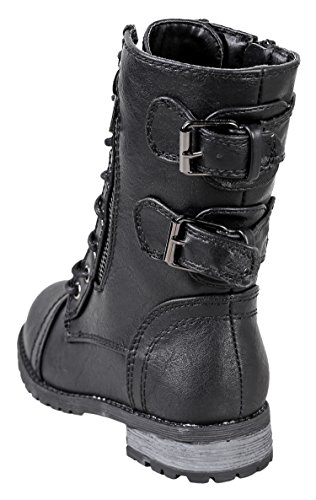 Forever Link Girls Mango 61K Lace Up Boots | Combat Boots for Girls | Zipper Boots | Toddler Girl Shoes | Little Girl Shoes3