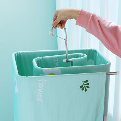 Perchero espiral para secar mantas y sábanas dentro del dormitorio 4