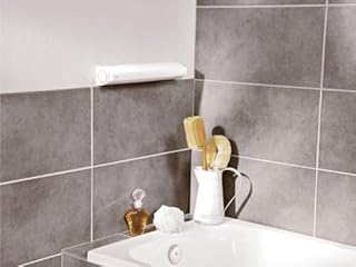 Leifheit Séchoir mural Rollfix 210 Longline, sèche linge dépliable avec 5 fils de 4,20 mètres, étendoir à linge robuste pour intérieur et extérieur