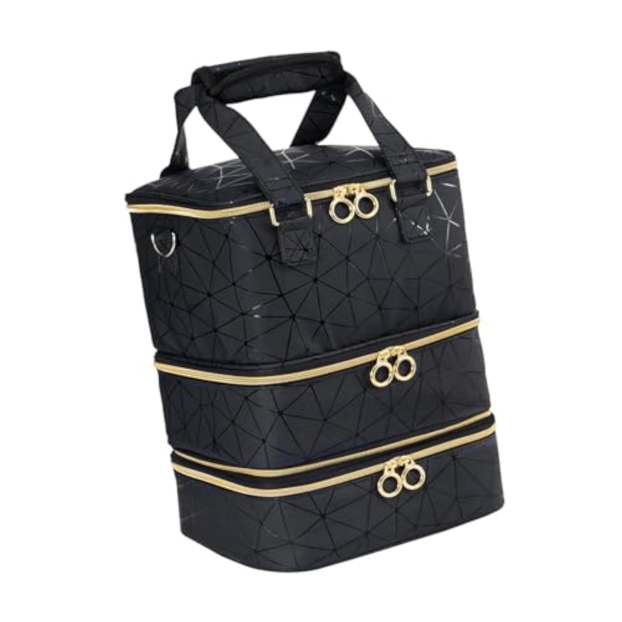 3 Tier Nail Polish Carrying Case Bag for Manicure Tools