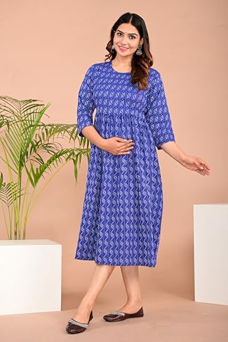 Image of Shantika Women's Maternity Dress Feeding Kurti with Zippers