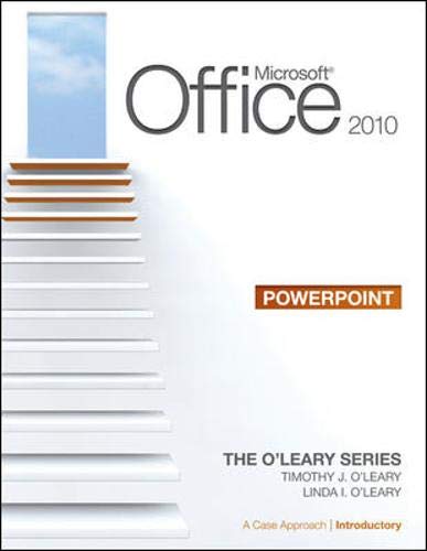 Buy Microsoft Office PowerPoint 2010: A Case Approach, Introductory (O'leary) — BookShops.in