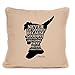 Four Leaf Clover Gift Shop Peter Pan Inspirado cotización cojín Nunca Decir adiós Polvo Idea de Regalo, Algodón/poliéster, Cream/Cream, 45cm x 45cm