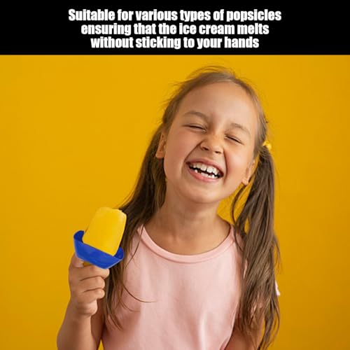 4 Stücke Kinder EIS Am Stiel, Anti-Dripping-Hände Und Anti-Dripping, Bequem Zu Halten, Mehrere Farben, Wiederverwendbares, Kreatives EIS Am Stiel.