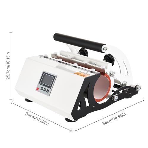 Tumbler Heat Press Machine for 11-30oz 2.9-3.4inch Tumblers Cups Glasses and Mugs Coffee Mugs Cup Press Glass Water Bottle DIY Heat Transfer Machine with Sublimation Paper Heat (UK Plug)
