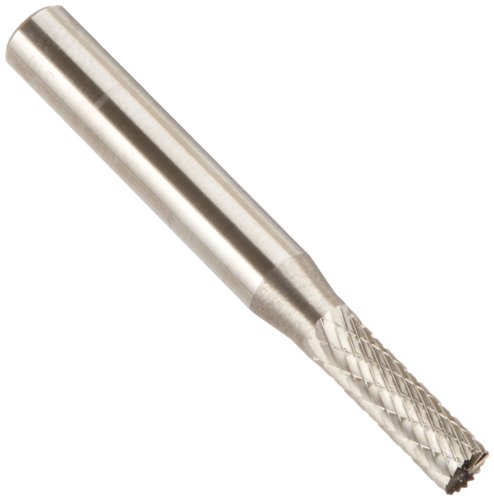 Image of Drill America SB-14 Carbide Burr /Rotary File Cylindrical End-Cut Double Cut for Die Grinder 3 /16 inch Dia. x 5 /8 inch Cut Length with 1 /4 inch Shank and 2 inch Overall Length, DUL Series