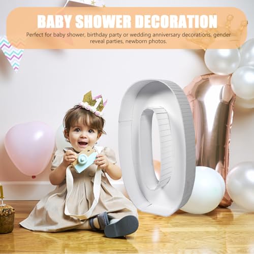 Cadre à ballons 73 cm chiffre 0 blanc pour sublimer vos événements - 4