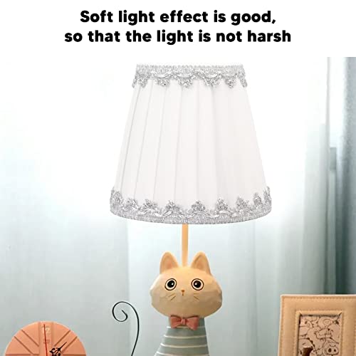 Oumefar 6 Peças Abajur de Tecido Moderno Simples Candelabro de Vela Abajur de Mesa Abajur para Sala