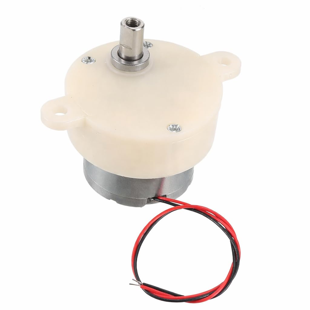 DC 6V 5RPM High Torque Rotary Speed Dual Flat Tapping Shaft 2-Wire Connecting Deceleration Reducing Motor (Pack of 1)-picture-26