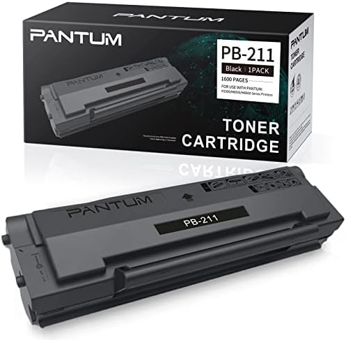 Pantum PB-211 Black Toner Cartridge Compatible P2200, P2500W, P2502W, M6500NW, M6550NW, M6552NW, M6600NW, M6602NW Series, Yeilds up to 1600 Pages, (1 Pack)