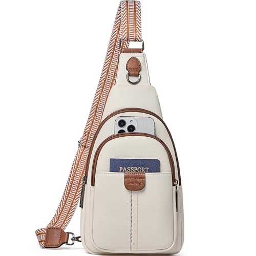 Image of cakang Womens Sling Bag Crossbody Bags for Women Vegan Leather Sling Backpack Daypack Fanny Pack Crossbody Purse Travel