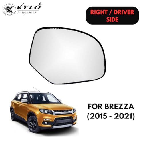 Image of Kylo Brezza (2015-2021) Driver Side (Right Side) Car Side Mirror Glass /Tukdi /Sub Mirror Plate