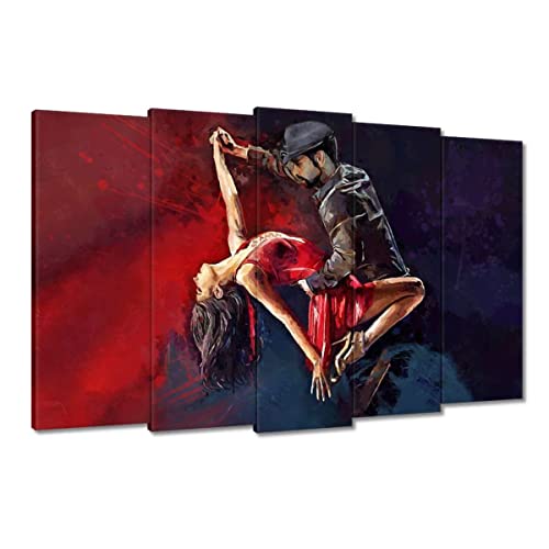 Tableau sur toile Couple dansant 150x95 cm pour grand salon déco H8626M