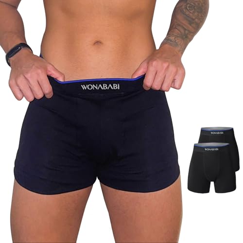 Wonababi Boy Shorts Panties - Soft Chafing-Free Genderless Underwear Boxer Briefs