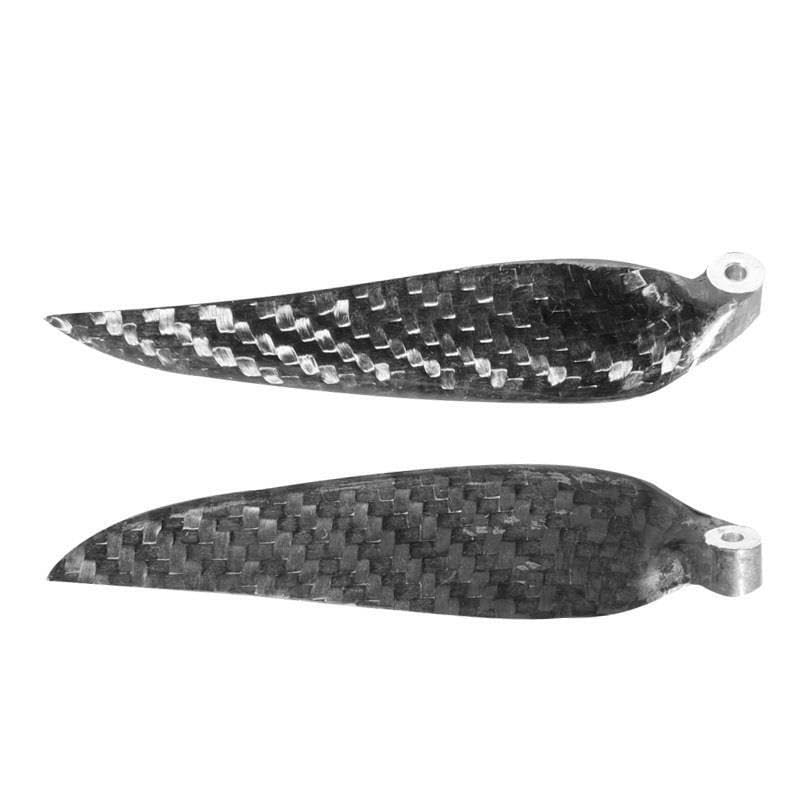 Hélice Plegable de Fibra Carbono Doble Pala para Aviones RC 9-10-11-12-14-18 Pulgadas, Todas 2 Piezas(12 8)