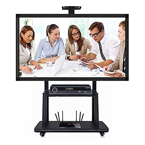 Soporte universal de piso para TV con ruedas y estante miniatura 2