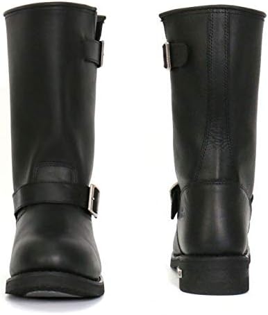 Hot Leathers BTM1002 Men's Black 11-inch Round Toe Engineer Leather Boots - 7.5 - Image 8