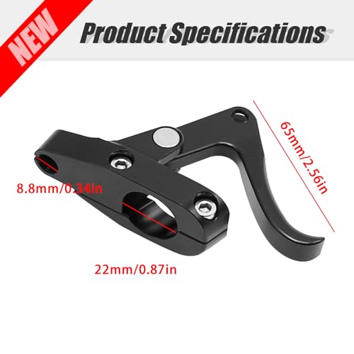Image of CNC Finger Throttle Clutch Lever 7 /8 inch Handlebar Motorcycle Replacement for Wave Runner (Black)