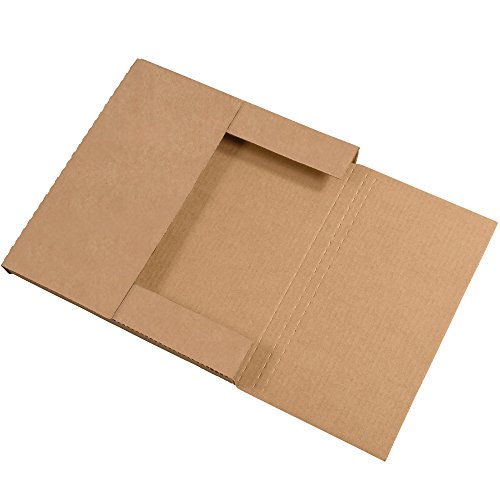 Boxes Fast Bfm12121K Corrugated Cardboard Easy-Fold Mailers, 12 1/2 X 12 1/2 X 1 Inches, Fold Over Mailers, Adjustable Die-Cut Shipping Boxes, Multi-Depth, Large Kraft Mailing Boxes (Pack Of 50) #TOP21