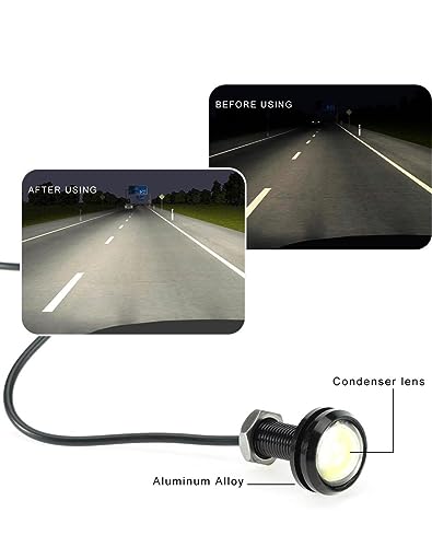 Image of AUTO MT 2PC /SET 18mm Eagle Eye LED Lights 9W DRL Daytime Running Lights Backup Reversing Parking Signal Automobiles Lamps (2PC BLUE 9W Eagle Eye Led Lights)