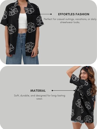 Image of Leriya Fashion Tops for Woman | Casual Top for Women Stylish Western Outfit | Collared Button Shirt for Women Oversized | Girls Professional Shirt for Office and Daily Outfit