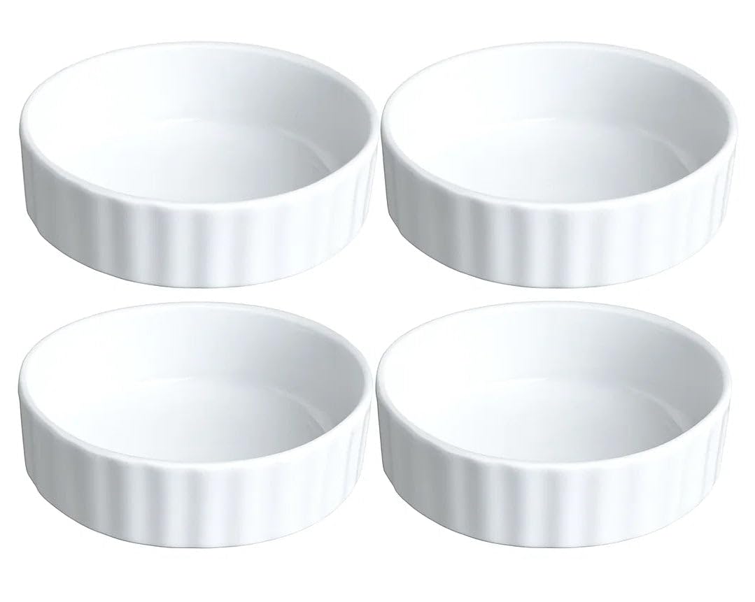 Un. Quiche-Form 4TLG. D12CM H=3CM PORZ. Weiss