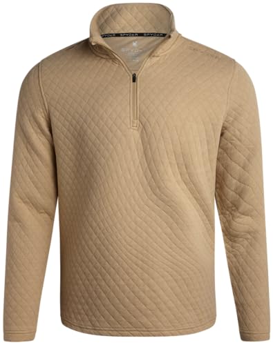 Spyder Mens Quarter Zip Pullover Sweatshirt - Lightweight Soft Fleece