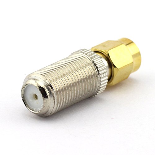 DGZZI 2-Pack RF Coaxial Adapter F to SMA Coax Jack Connector F Female to RP SMA Male