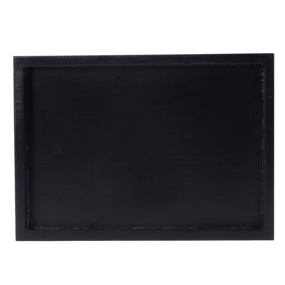 Natudeco Wooden Serving Tray Rectangular Tea Coffee Food Serving Tray Decorative Platter 25x18x2cm for Home Restaurant Breakfast