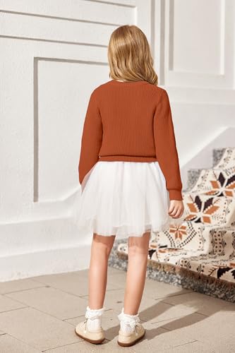 Image of Arshiner Girl's Sweaters Kids Twist Front Cute Pullover Knitted Jumper Fall Winter Clothes
