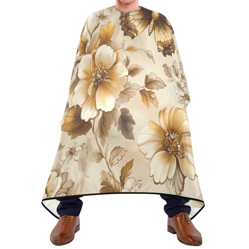Kigai Hair Cutting Cape for Men & Women Vintage Butterfly Waterproof Barber Cape Professional Hairdressing Salon Styling Cape with Adjustable Closure Snap