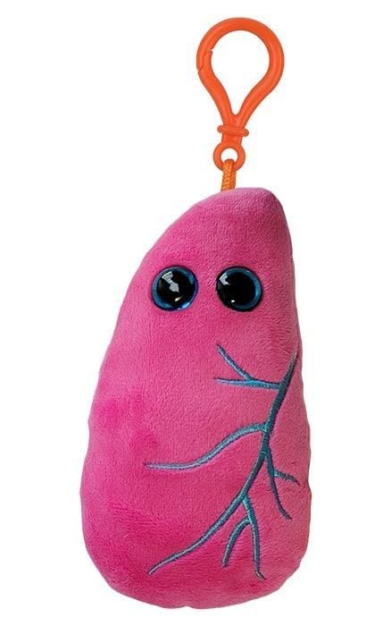 GIANTmicrobes Lung Plush Keychain, Respiratory Therapist Gifts, Pulmonologist Gifts, Respiratory Therapy Gifts, Lung Transplant Survivor Gifts, Lung Cancer Survivor Gifts, Lung Pillow, Bag Charms