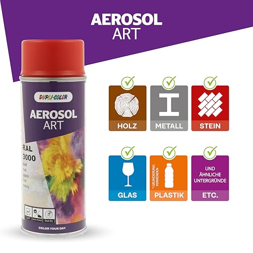 DUPLI-COLOR AEROSOL ART RAL 3000 Feuerrot matt 400 ml - Sprühfarbe – Ansicht 4